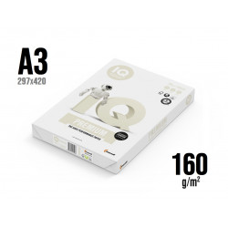 Hartie pentru tehnica de birou IQ PREMIUM A3 (160 gr/m2, 250 foi) clasa A+