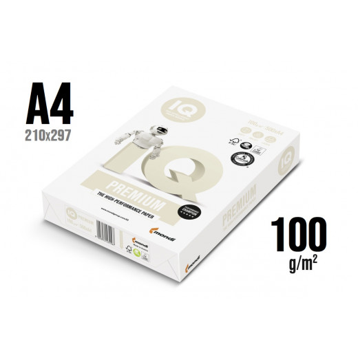 Бумага для офисной техники IQ PREMIUM А4 (100 гр/м2, 500л.) класс А+